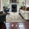 Living Room Antique Wool Rug Blue and Brown I Antique Runner Rug Blue