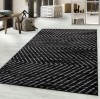Modern Soft Zig-Zag Design Black Rug for Living Room, Bedroom, Office