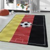 Game Kids Football Pitch Red Rug