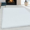Sydney Shaggy Plain White Rug