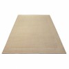High-Quality Plain Beige Wool Rug for Living Room, Bedroom, Hallway Knitted Design