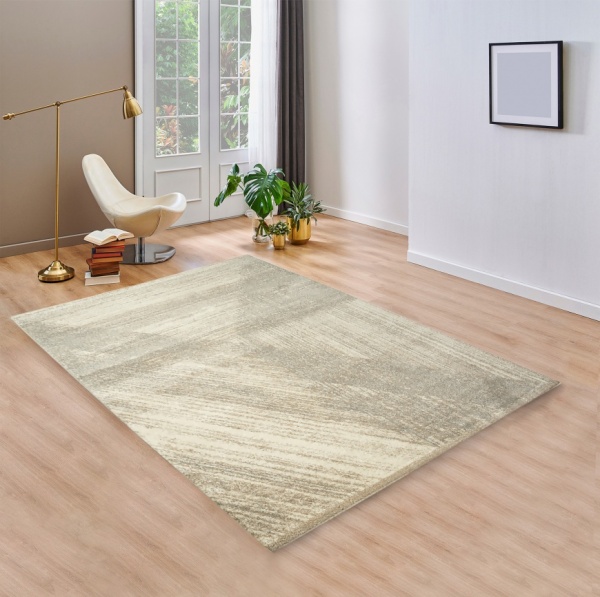 Contemporary 160x230 Beige Abstract Pattern Rug For Living Room, Bedroom | Beige Abstract Runner Rug