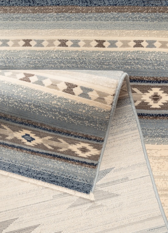 Sara Ethnic Style  Blue Area Rug
