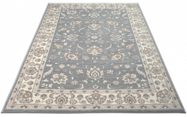 Oriental Grey Wool Rug for Living Room l Vintage Grey Rug 160x230cm