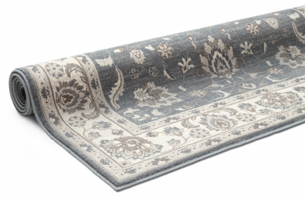 Oriental Grey Wool Rug for Living Room l Vintage Grey Rug 160x230cm