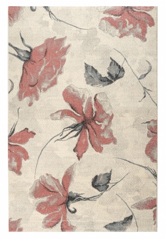 Modern Floral Area Rugs For Living Room, Bedroom, Hallway | Pink Floral Rug