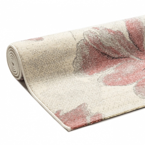 Modern Floral Area Rugs For Living Room, Bedroom, Hallway | Pink Floral Rug