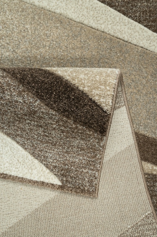 Contemporary Designer Beige Rugs For Living Room| 160x230 Beige Modern Area Rug Hand Carved