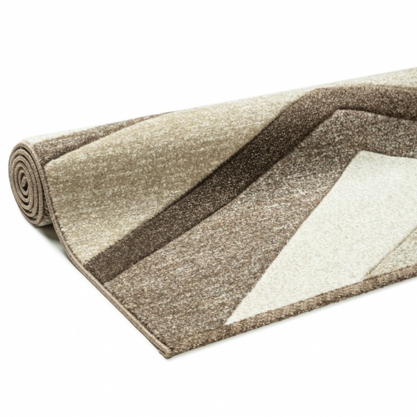 Contemporary Designer Beige Rugs For Living Room| 160x230 Beige Modern Area Rug Hand Carved