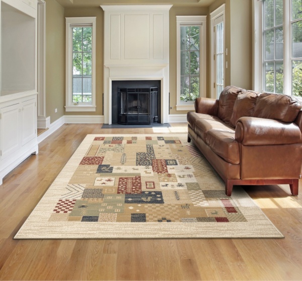 Sara Trendy Ethnic Design Beige Rug