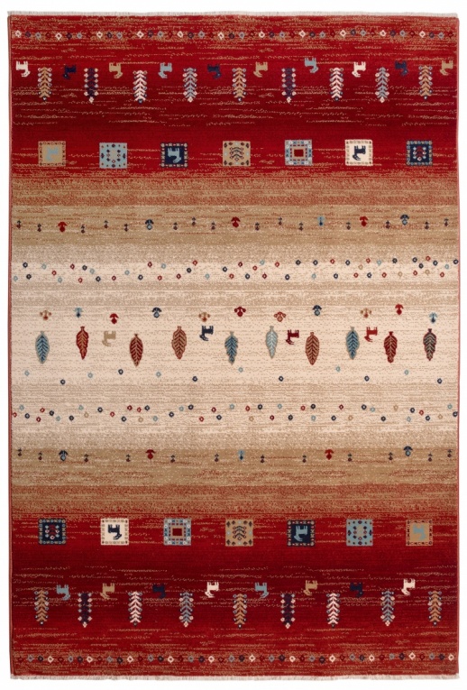 Sara Ethnic Style Red Rug