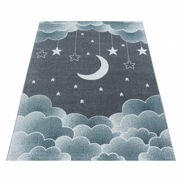 Blue Rug for Nursery Blue Clouds I Children Play Mats Blue