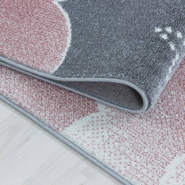 Funny Kids Pink Clouds Rug