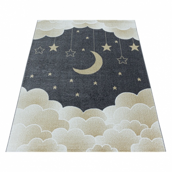 Funny Kids Yellow Clouds Rug