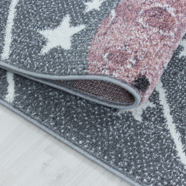 Funny Kids Outer Space Grey Rug