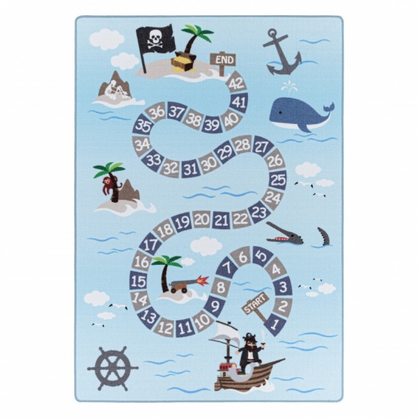 Game Kids Pirate Blue Rug