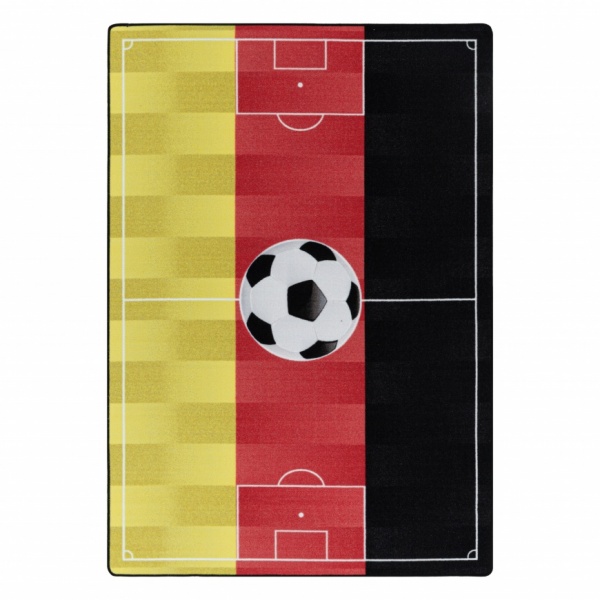 Game Kids Football Pitch Red Rug