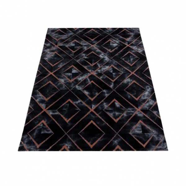 Naxos Modern Black Bronze Rug