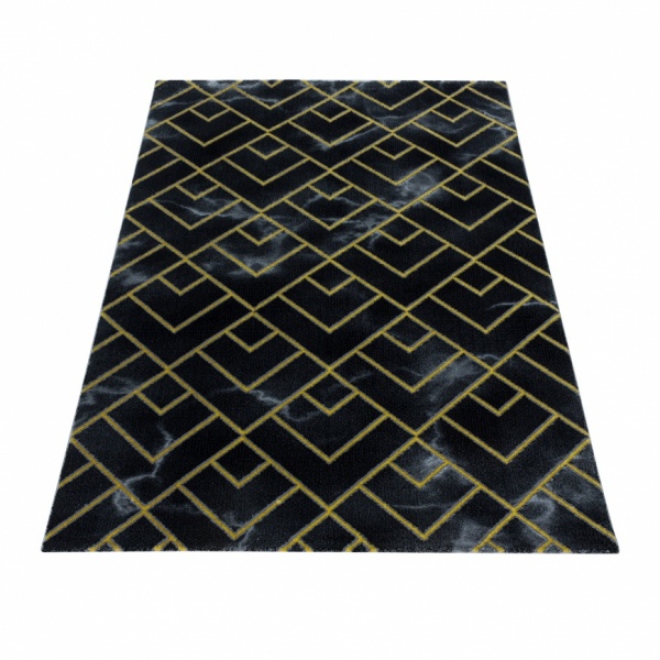 Naxos Designer Black Gold Rug