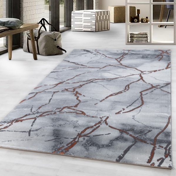 Naxos Marble White Bronze Rug