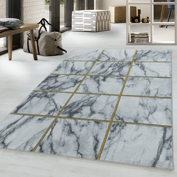 Naxos Contemporary White Gold Rug