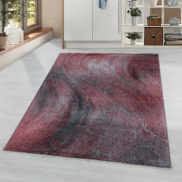 Ottawa Wave Red Rug