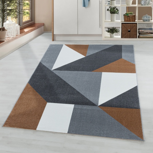 Ottawa Geometric Copper Rug