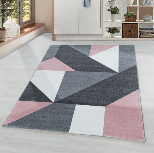 Ottawa Geometric Pink Rug