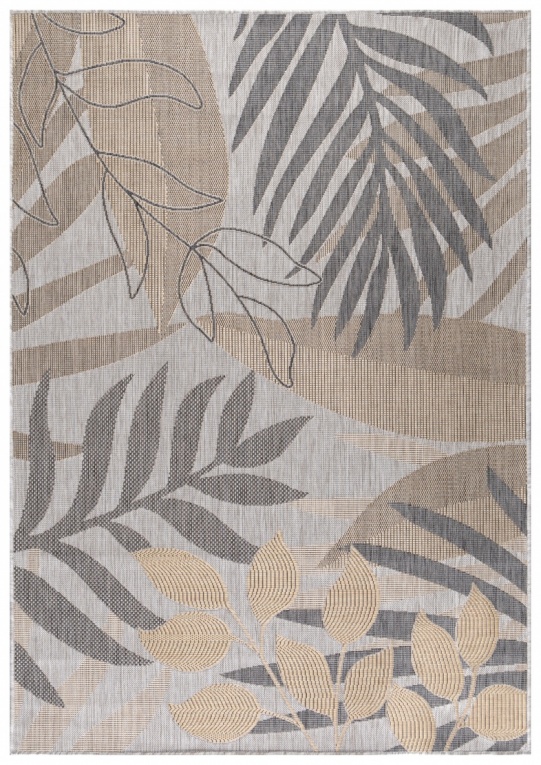 Botanical Outdoor & Indoor Beige Mat Waterproof Exotic Design