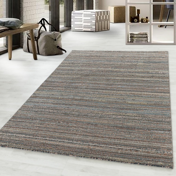 Cassa Modern Mixed Lines Brown Rug