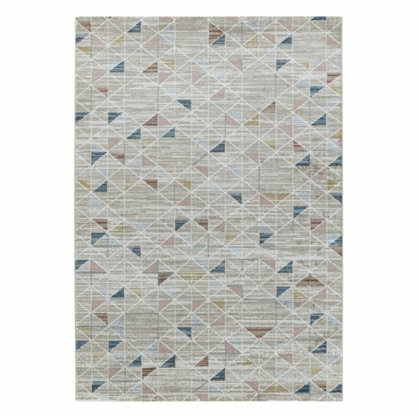Cassa Modern Multicolor Triagle Rug