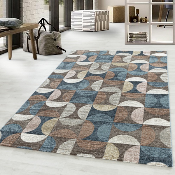 Cassa Modern Panel Design Brown Rug