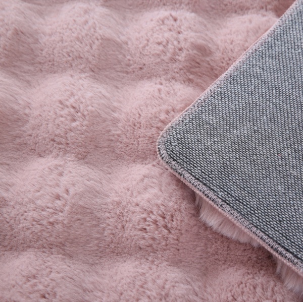 Soft Plush Shaggy Rose Rug for Bedroom I High Pile Pink Rug for Girls Room