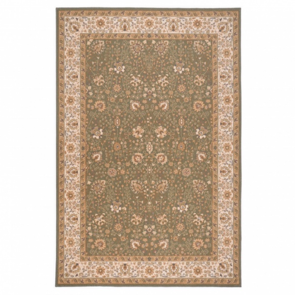 Classic Antique Pale Green Rug for Office I Exclusive Antique Green Rug for Dining Room