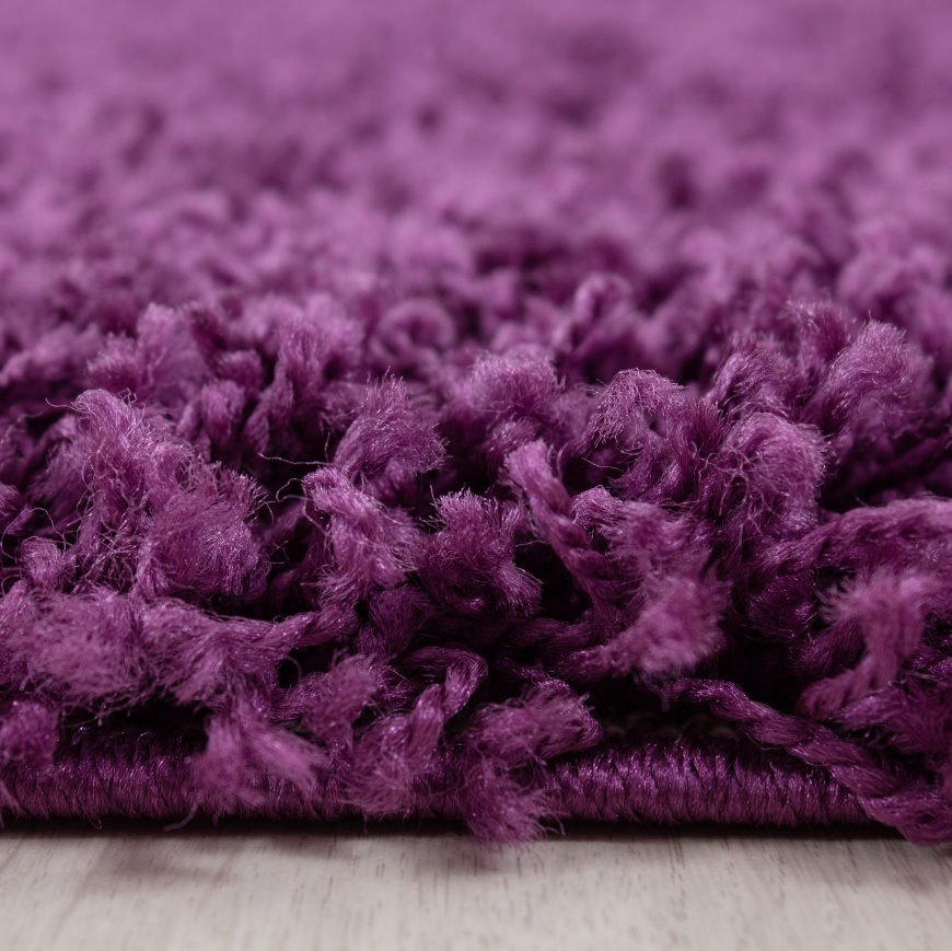 Life Shaggy Plain Purple Rug - carpetsrugs.ie