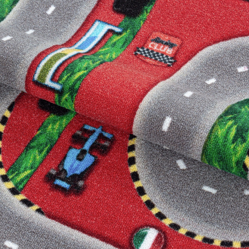 Game Kids Track Red Rug - carpetsrugs.ie
