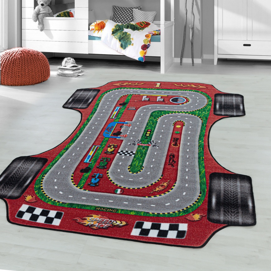 Game Kids Truck Red Rug