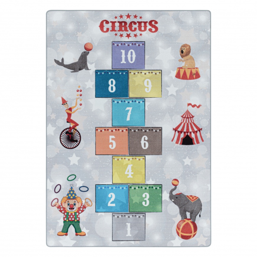 Game Kids Hopscotch Grey Rug - carpetsrugs.ie
