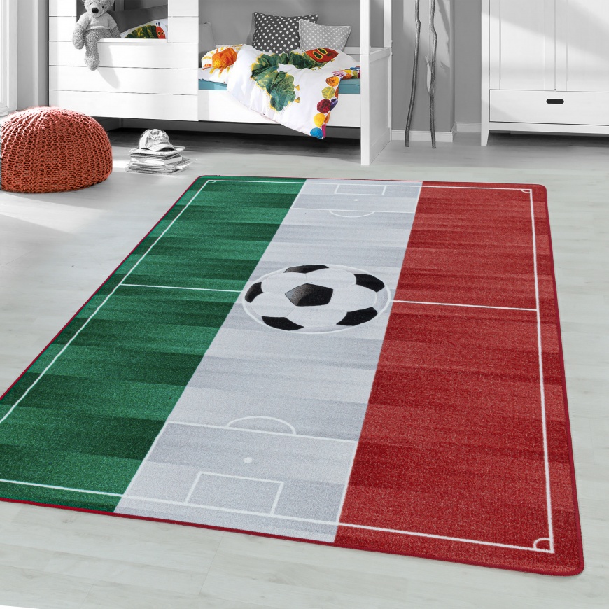 Game Kids Football  White Rug