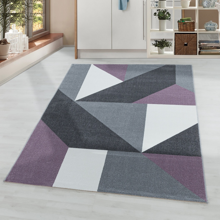 Ottawa Geometric Purple Rug