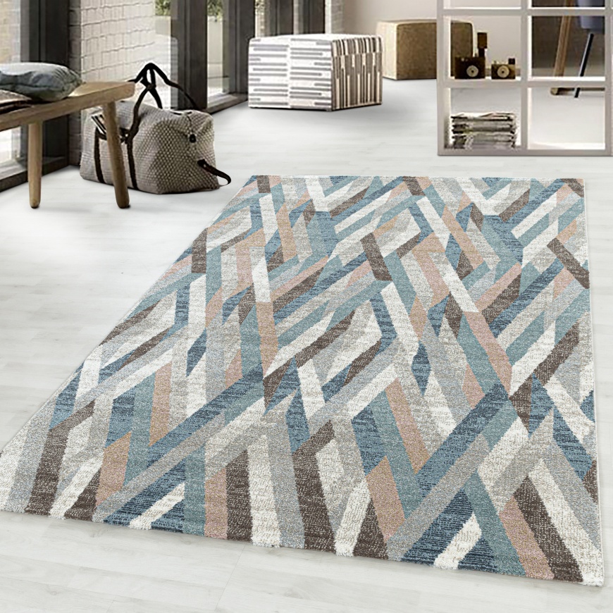 Cassa Modern Multicolor Stripes Rug