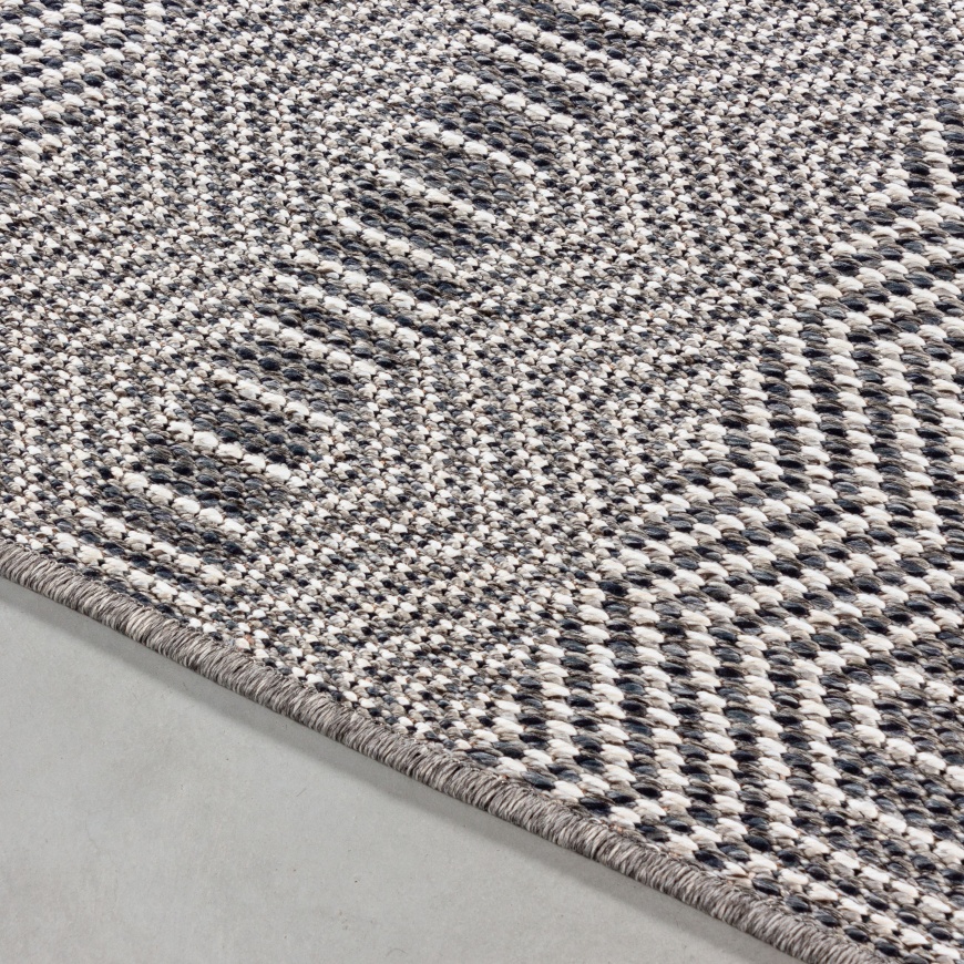 Minimalist Design Grey Outdoor Area Rug - carpetsrugs.ie