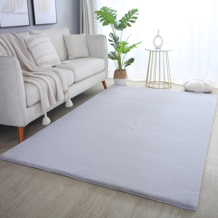 Light Silver Rug Silver Rugs for Living Room I Shimmer Area Rug for a Cosy Interior ...