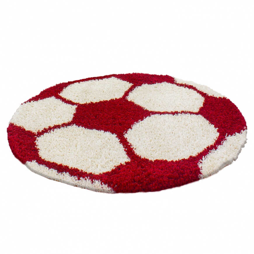 Shaggy Fun Kids Red Rug - carpetsrugs.ie