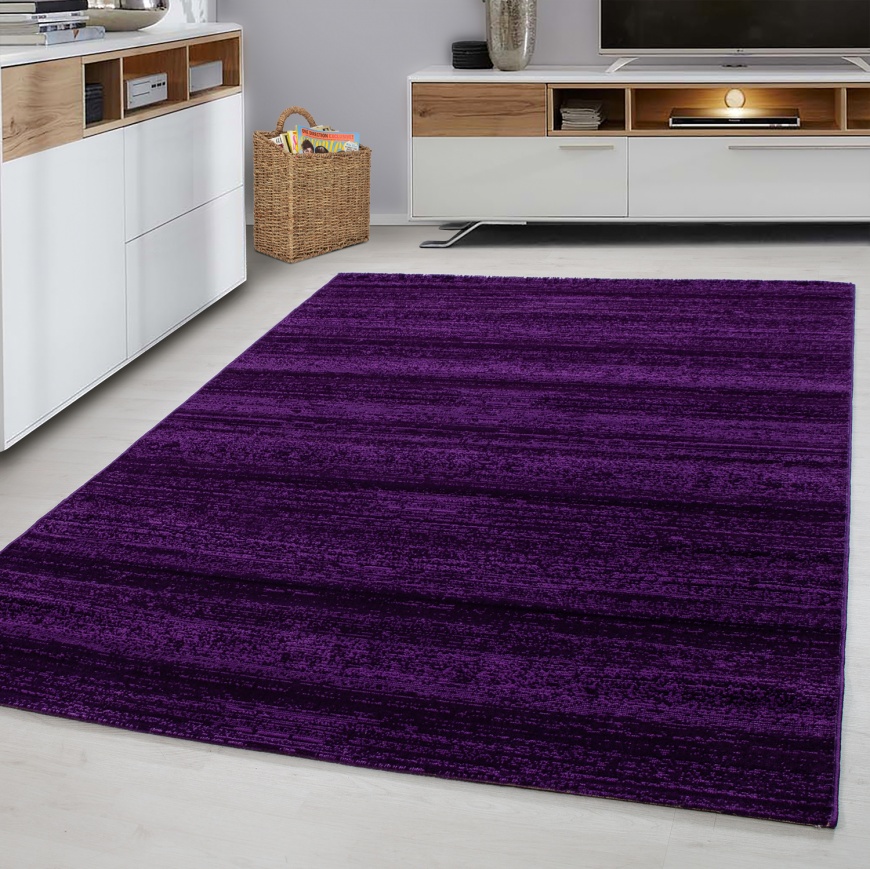 Purple Living Room Rugs Cara Modern Plain Purple Rug