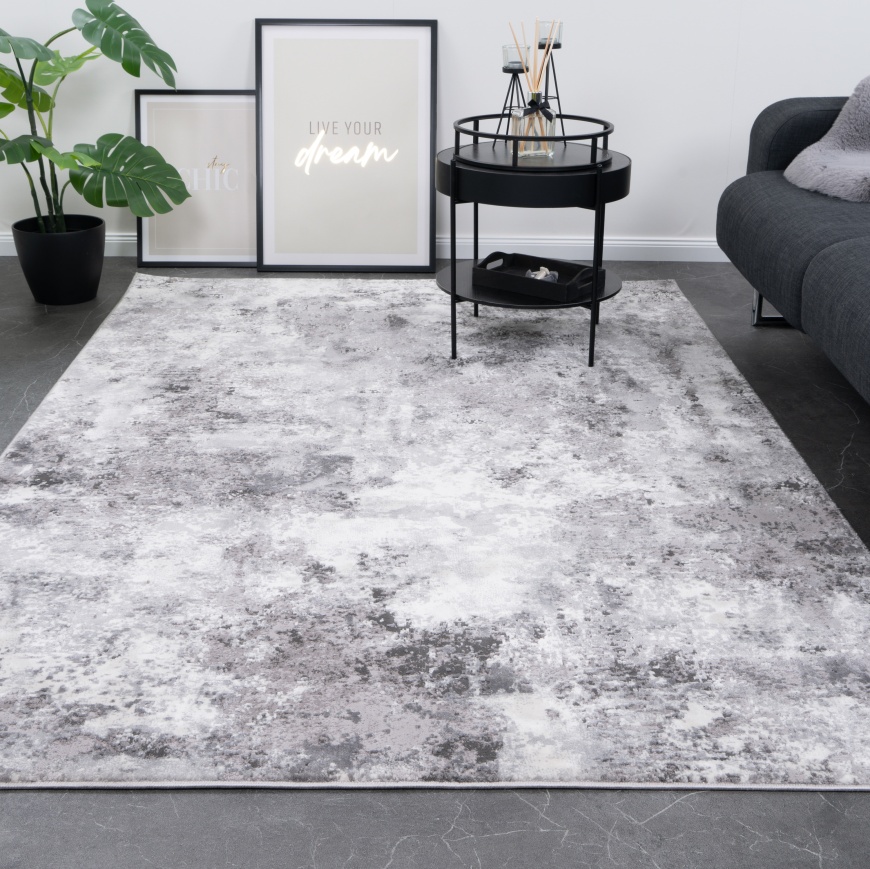 Grey Designer Rug Elegant Grey Abstract Rug: Modern Elegance and Comfort for Your Home ...